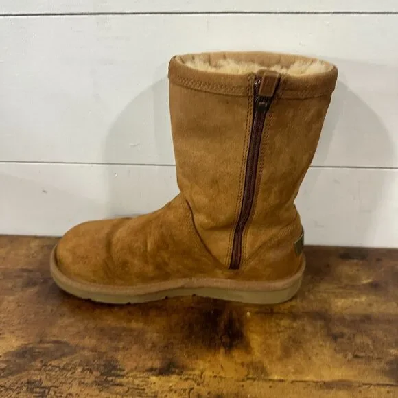 UGG Australia Roslyn ROSLYNN Mouton Boots Short Suede Side Zipper US ZS 6 - Picture 13 of 15